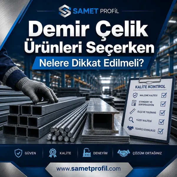 Demir Çelik Ürünleri Seçerken Nelere Dikkat Edilmeli